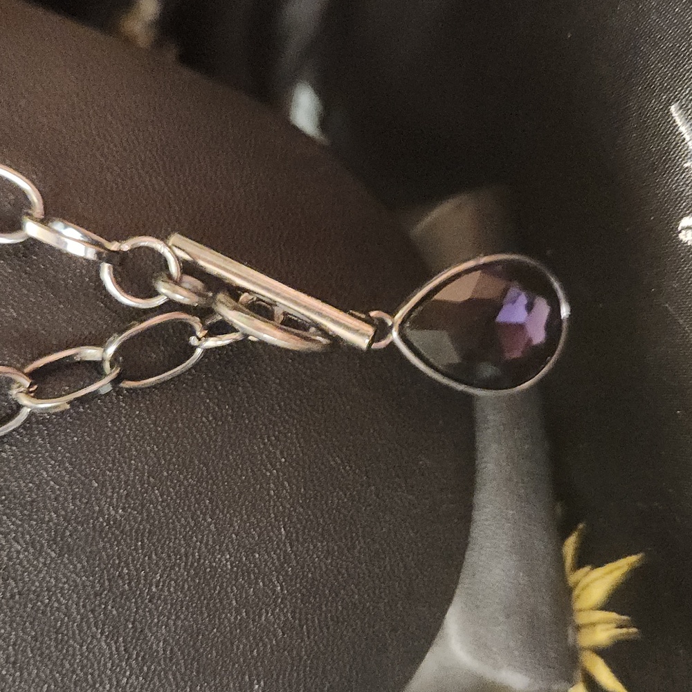 Paparazzi Gunmetal & Purple Toggle Necklace